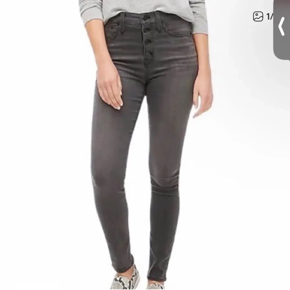 J. Crew Women's Washed Black 10” High Rise Skinny Jeans